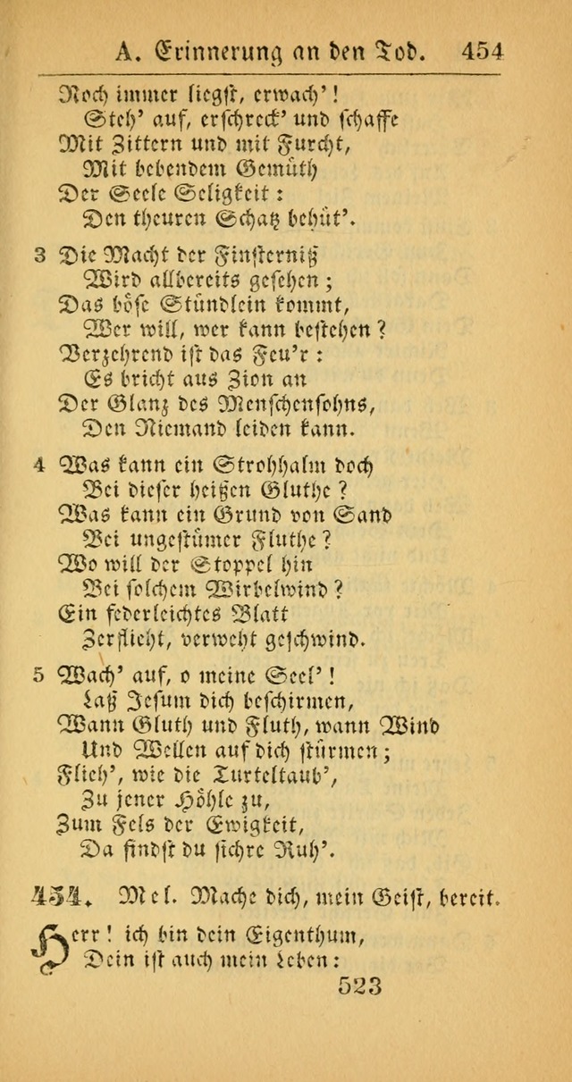 Evangelisches Gesangbuch: oder eine sammlung geistreicher lieder zum gebrauch der Evangelischen Gemeinscaft und aller heilsuchenden seelen  (4th und verb. Aufl.) page 525