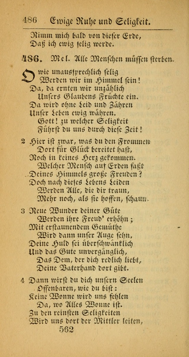 Evangelisches Gesangbuch: oder eine sammlung geistreicher lieder zum gebrauch der Evangelischen Gemeinscaft und aller heilsuchenden seelen  (4th und verb. Aufl.) page 564