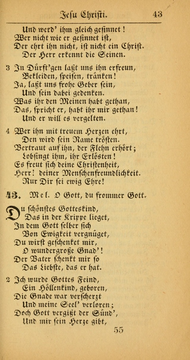 Evangelisches Gesangbuch: oder eine sammlung geistreicher lieder zum gebrauch der Evangelischen Gemeinscaft und aller heilsuchenden seelen  (4th und verb. Aufl.) page 57