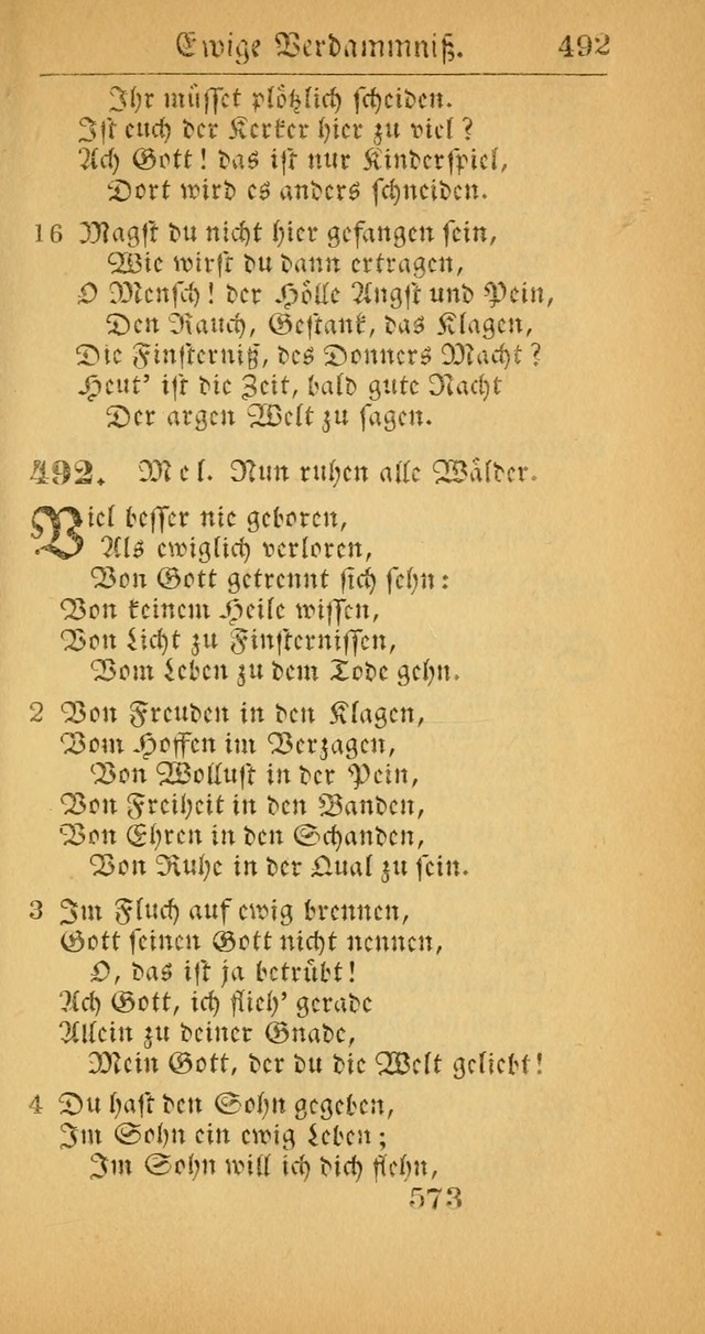 Evangelisches Gesangbuch: oder eine sammlung geistreicher lieder zum gebrauch der Evangelischen Gemeinscaft und aller heilsuchenden seelen  (4th und verb. Aufl.) page 575