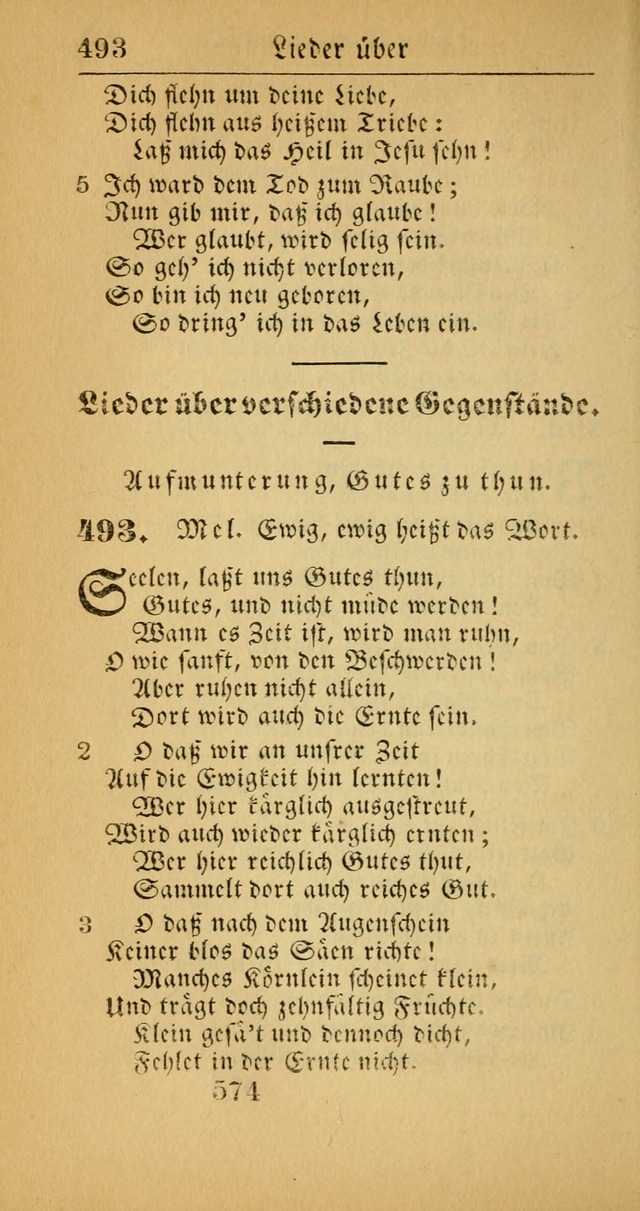 Evangelisches Gesangbuch: oder eine sammlung geistreicher lieder zum gebrauch der Evangelischen Gemeinscaft und aller heilsuchenden seelen  (4th und verb. Aufl.) page 576