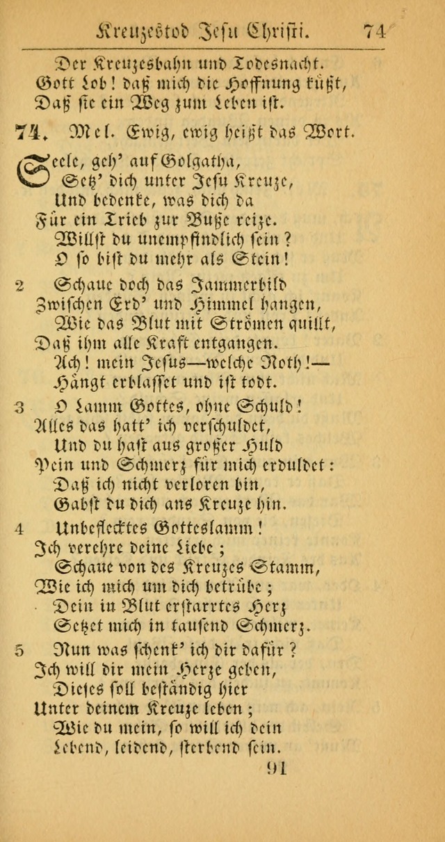 Evangelisches Gesangbuch: oder eine sammlung geistreicher lieder zum gebrauch der Evangelischen Gemeinscaft und aller heilsuchenden seelen  (4th und verb. Aufl.) page 93