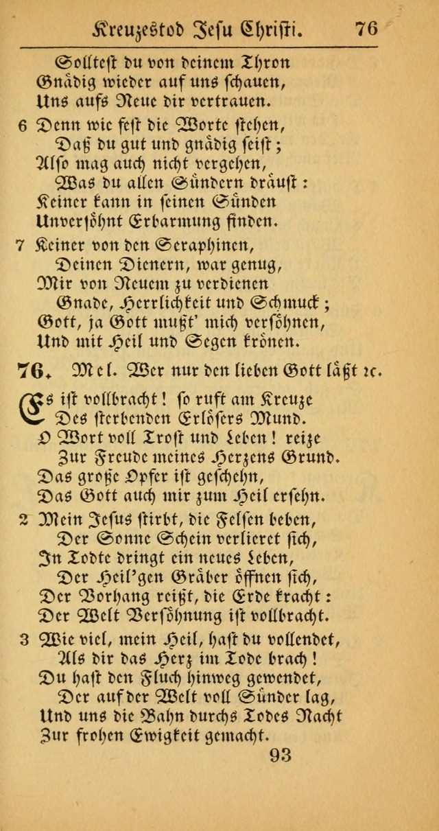 Evangelisches Gesangbuch: oder eine sammlung geistreicher lieder zum gebrauch der Evangelischen Gemeinscaft und aller heilsuchenden seelen  (4th und verb. Aufl.) page 95