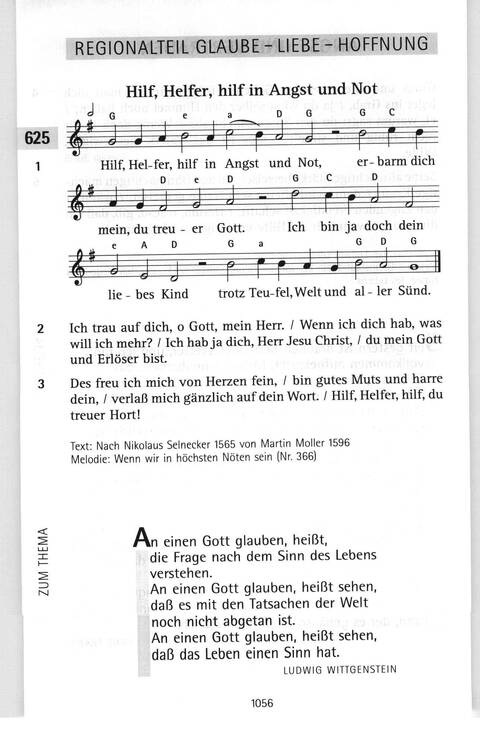 Antwort Finden in alten und neuen Liedern, in Worten zum Nachdenken und Beten: evangelisches Gesangbuch (Bayern, Mitteldeutschland, Thüringen) page 1021