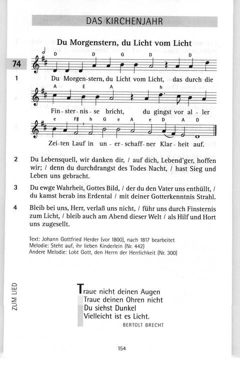 Antwort Finden in alten und neuen Liedern, in Worten zum Nachdenken und Beten: evangelisches Gesangbuch (Bayern, Mitteldeutschland, Thüringen) page 125