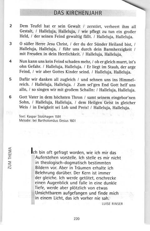 Antwort Finden in alten und neuen Liedern, in Worten zum Nachdenken und Beten: evangelisches Gesangbuch (Bayern, Mitteldeutschland, Thüringen) page 191