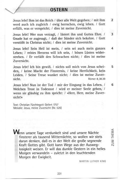 Antwort Finden in alten und neuen Liedern, in Worten zum Nachdenken und Beten: evangelisches Gesangbuch (Bayern, Mitteldeutschland, Thüringen) page 202