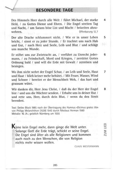 Antwort Finden in alten und neuen Liedern, in Worten zum Nachdenken und Beten: evangelisches Gesangbuch (Bayern, Mitteldeutschland, Thüringen) page 255