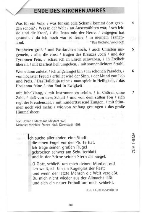 Antwort Finden in alten und neuen Liedern, in Worten zum Nachdenken und Beten: evangelisches Gesangbuch (Bayern, Mitteldeutschland, Thüringen) page 271