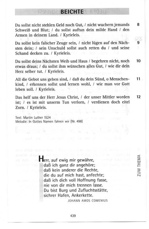 Antwort Finden in alten und neuen Liedern, in Worten zum Nachdenken und Beten: evangelisches Gesangbuch (Bayern, Mitteldeutschland, Thüringen) page 407