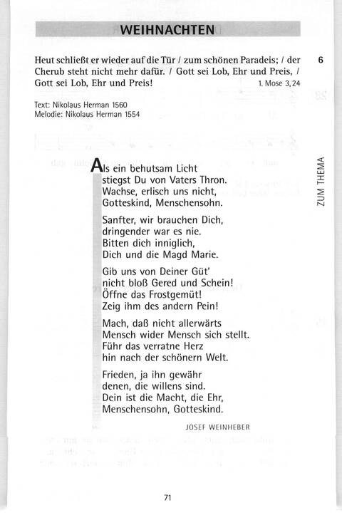 Antwort Finden in alten und neuen Liedern, in Worten zum Nachdenken und Beten: evangelisches Gesangbuch (Bayern, Mitteldeutschland, Thüringen) page 42