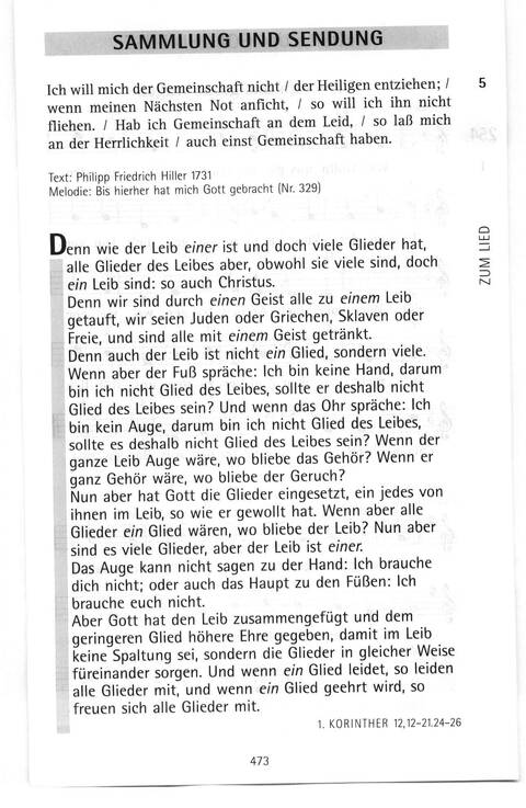 Antwort Finden in alten und neuen Liedern, in Worten zum Nachdenken und Beten: evangelisches Gesangbuch (Bayern, Mitteldeutschland, Thüringen) page 440