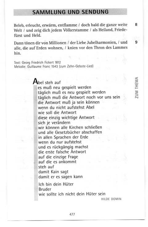 Antwort Finden in alten und neuen Liedern, in Worten zum Nachdenken und Beten: evangelisches Gesangbuch (Bayern, Mitteldeutschland, Thüringen) page 444