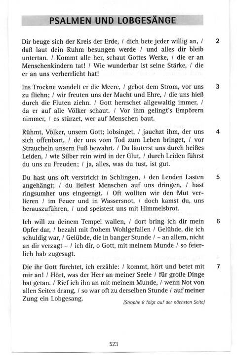 Antwort Finden in alten und neuen Liedern, in Worten zum Nachdenken und Beten: evangelisches Gesangbuch (Bayern, Mitteldeutschland, Thüringen) page 490