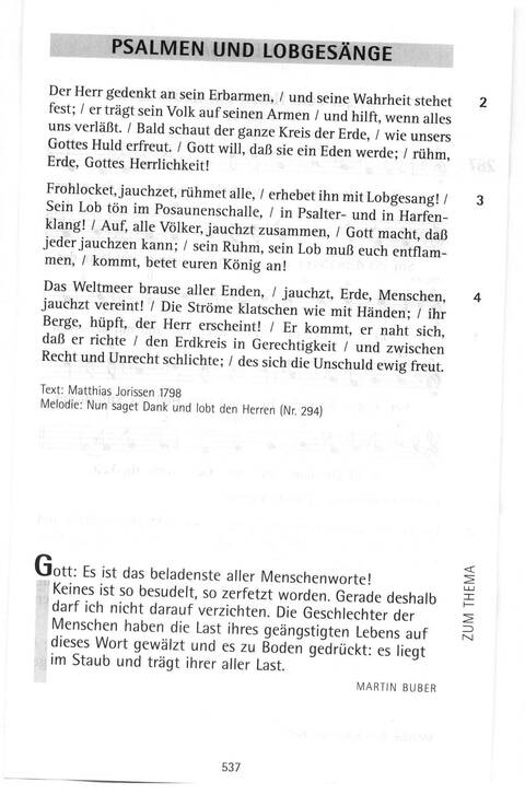 Antwort Finden in alten und neuen Liedern, in Worten zum Nachdenken und Beten: evangelisches Gesangbuch (Bayern, Mitteldeutschland, Thüringen) page 504