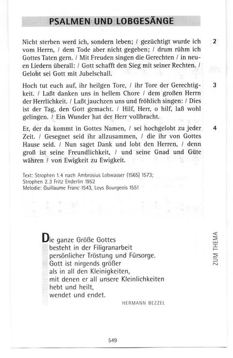 Antwort Finden in alten und neuen Liedern, in Worten zum Nachdenken und Beten: evangelisches Gesangbuch (Bayern, Mitteldeutschland, Thüringen) page 516