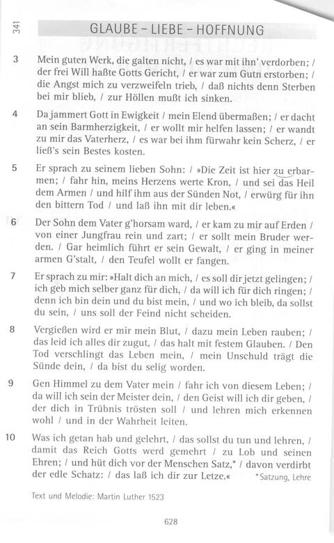 Antwort Finden in alten und neuen Liedern, in Worten zum Nachdenken und Beten: evangelisches Gesangbuch (Bayern, Mitteldeutschland, Thüringen) page 595