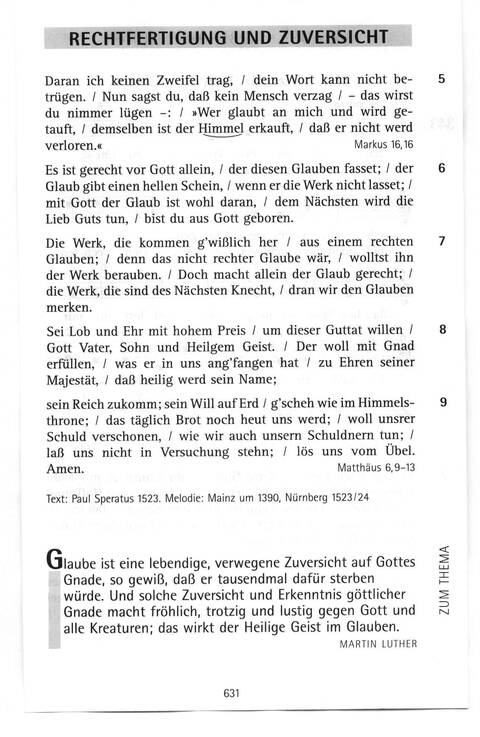 Antwort Finden in alten und neuen Liedern, in Worten zum Nachdenken und Beten: evangelisches Gesangbuch (Bayern, Mitteldeutschland, Thüringen) page 597