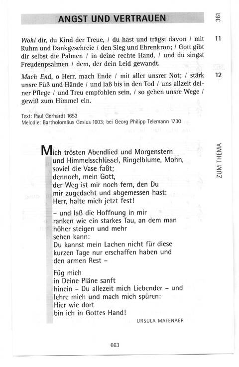 Antwort Finden in alten und neuen Liedern, in Worten zum Nachdenken und Beten: evangelisches Gesangbuch (Bayern, Mitteldeutschland, Thüringen) page 629