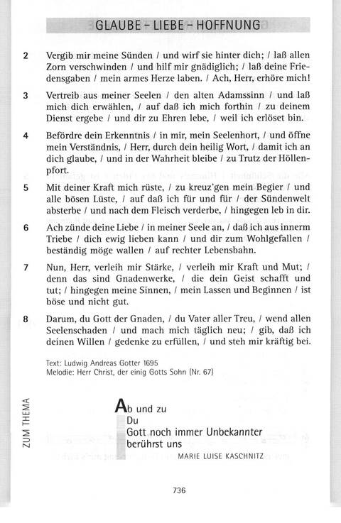 Antwort Finden in alten und neuen Liedern, in Worten zum Nachdenken und Beten: evangelisches Gesangbuch (Bayern, Mitteldeutschland, Thüringen) page 702