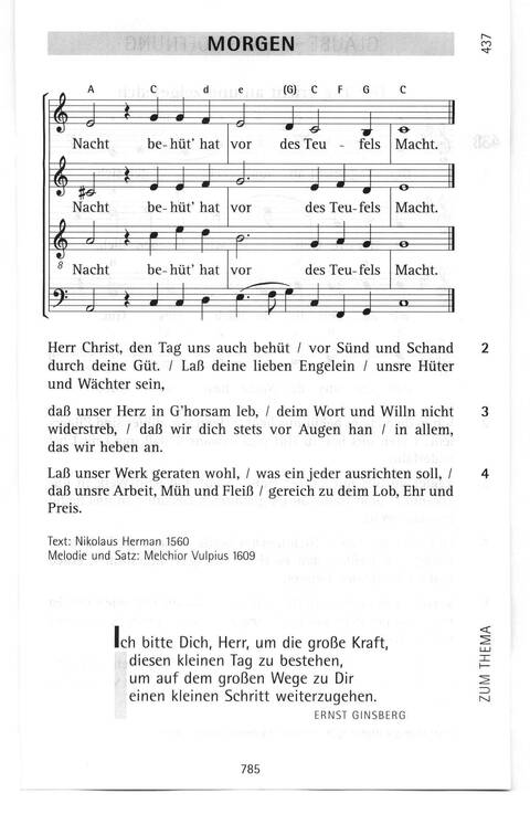 Antwort Finden in alten und neuen Liedern, in Worten zum Nachdenken und Beten: evangelisches Gesangbuch (Bayern, Mitteldeutschland, Thüringen) page 751