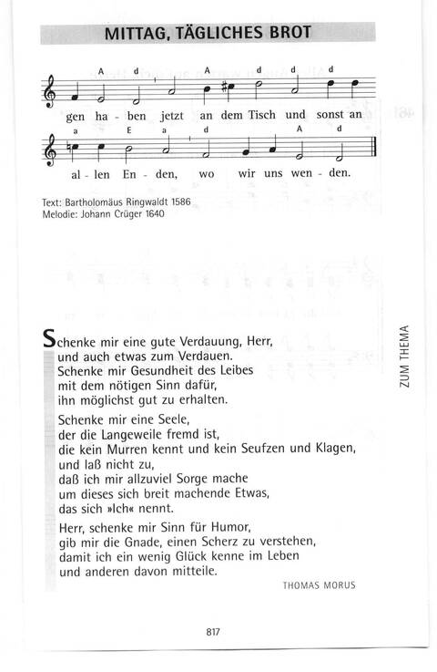 Antwort Finden in alten und neuen Liedern, in Worten zum Nachdenken und Beten: evangelisches Gesangbuch (Bayern, Mitteldeutschland, Thüringen) page 783