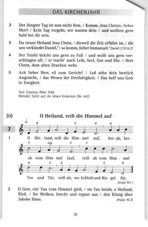 Antwort Finden in alten und neuen Liedern, in Worten zum Nachdenken und Beten: evangelisches Gesangbuch (Bayern, Mitteldeutschland, Thüringen) page 8