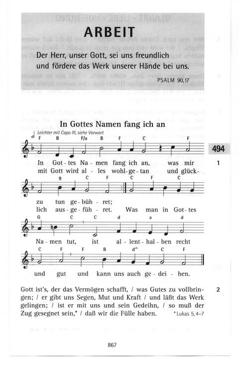 Antwort Finden in alten und neuen Liedern, in Worten zum Nachdenken und Beten: evangelisches Gesangbuch (Bayern, Mitteldeutschland, Thüringen) page 833