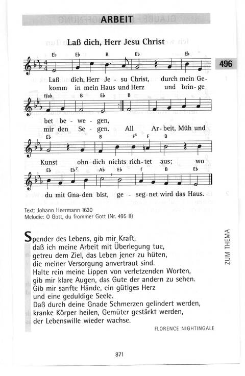 Antwort Finden in alten und neuen Liedern, in Worten zum Nachdenken und Beten: evangelisches Gesangbuch (Bayern, Mitteldeutschland, Thüringen) page 837