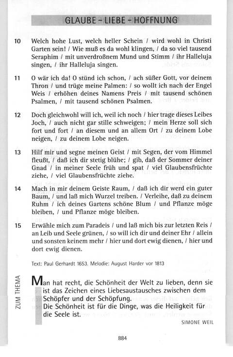 Antwort Finden in alten und neuen Liedern, in Worten zum Nachdenken und Beten: evangelisches Gesangbuch (Bayern, Mitteldeutschland, Thüringen) page 848