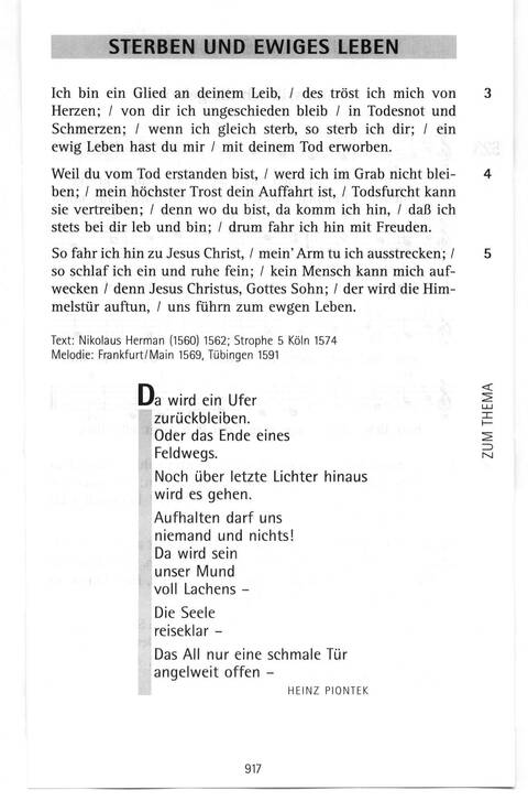 Antwort Finden in alten und neuen Liedern, in Worten zum Nachdenken und Beten: evangelisches Gesangbuch (Bayern, Mitteldeutschland, Thüringen) page 882