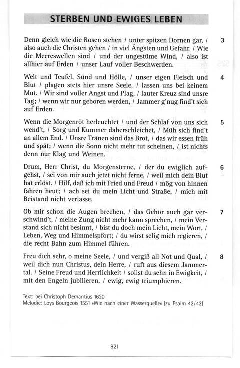 Antwort Finden in alten und neuen Liedern, in Worten zum Nachdenken und Beten: evangelisches Gesangbuch (Bayern, Mitteldeutschland, Thüringen) page 886