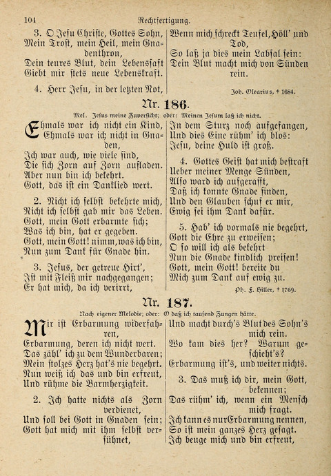 Evangelisches Gesangbuch: für die deutschen Congregational-Gemeinden von Nork-Amerika page 104