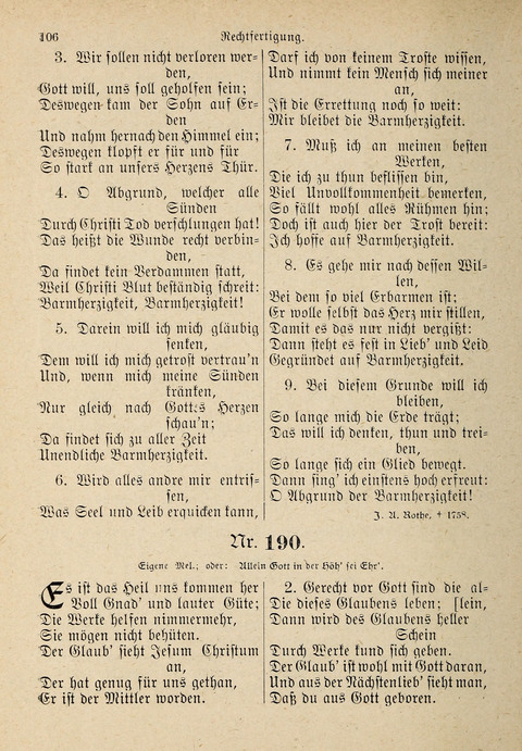 Evangelisches Gesangbuch: für die deutschen Congregational-Gemeinden von Nork-Amerika page 106