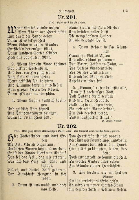 Evangelisches Gesangbuch: für die deutschen Congregational-Gemeinden von Nork-Amerika page 113