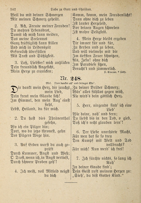 Evangelisches Gesangbuch: für die deutschen Congregational-Gemeinden von Nork-Amerika page 142