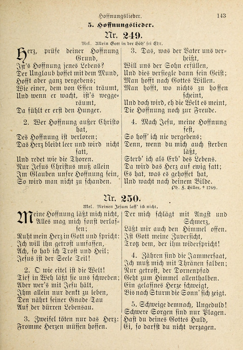 Evangelisches Gesangbuch: für die deutschen Congregational-Gemeinden von Nork-Amerika page 143