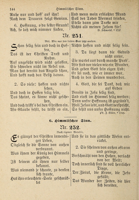 Evangelisches Gesangbuch: für die deutschen Congregational-Gemeinden von Nork-Amerika page 144