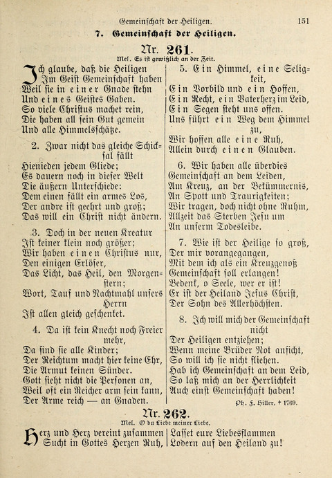 Evangelisches Gesangbuch: für die deutschen Congregational-Gemeinden von Nork-Amerika page 151