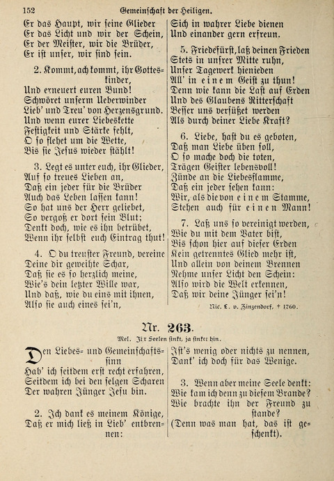 Evangelisches Gesangbuch: für die deutschen Congregational-Gemeinden von Nork-Amerika page 152