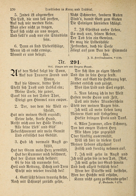 Evangelisches Gesangbuch: für die deutschen Congregational-Gemeinden von Nork-Amerika page 170