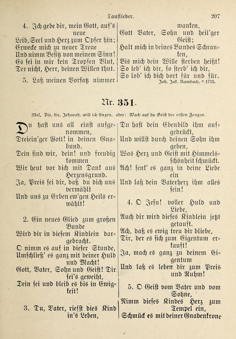 Evangelisches Gesangbuch: für die deutschen Congregational-Gemeinden von Nork-Amerika page 207