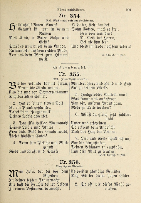 Evangelisches Gesangbuch: für die deutschen Congregational-Gemeinden von Nork-Amerika page 209