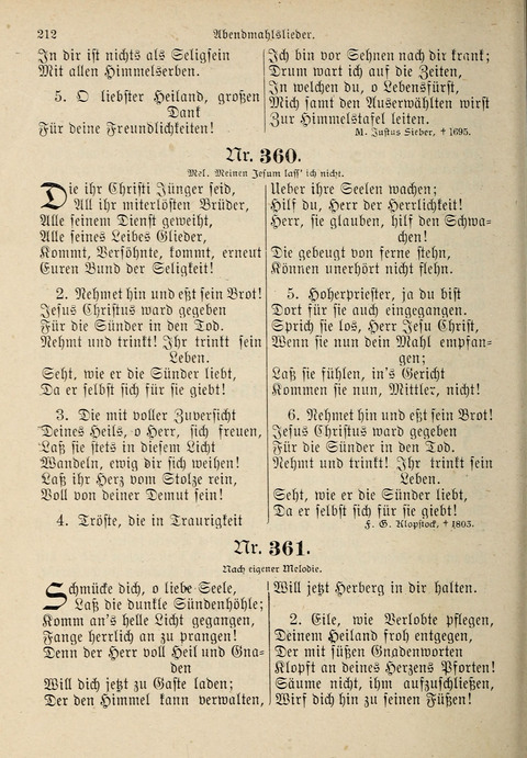 Evangelisches Gesangbuch: für die deutschen Congregational-Gemeinden von Nork-Amerika page 212