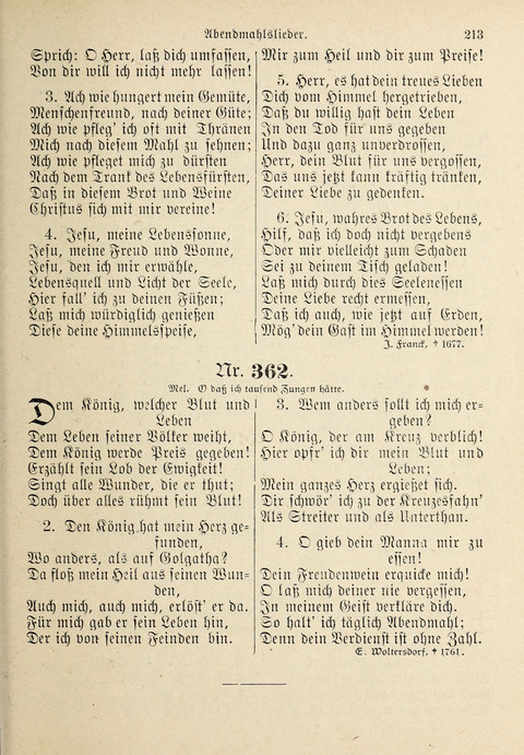 Evangelisches Gesangbuch: für die deutschen Congregational-Gemeinden von Nork-Amerika page 213