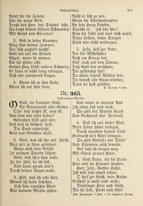 Evangelisches Gesangbuch: für die deutschen Congregational-Gemeinden von Nork-Amerika page 215