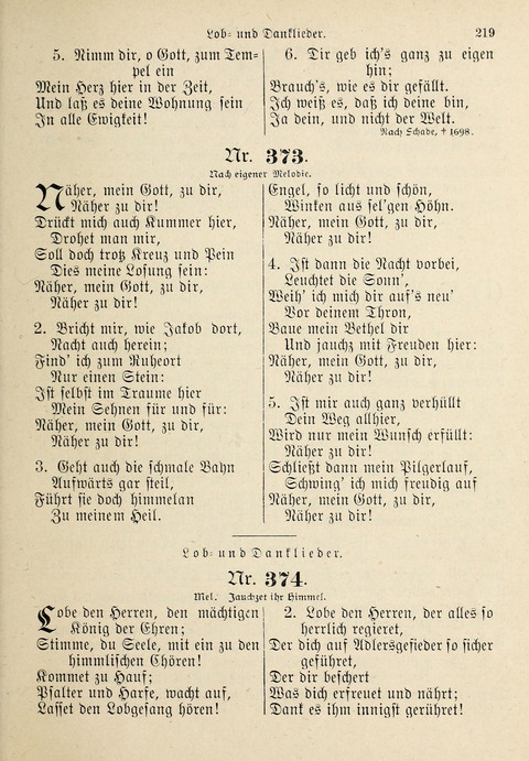 Evangelisches Gesangbuch: für die deutschen Congregational-Gemeinden von Nork-Amerika page 219