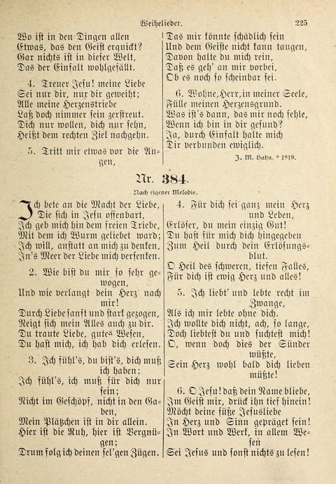 Evangelisches Gesangbuch: für die deutschen Congregational-Gemeinden von Nork-Amerika page 225