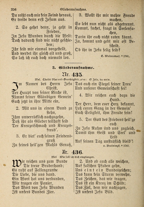 Evangelisches Gesangbuch: für die deutschen Congregational-Gemeinden von Nork-Amerika page 256