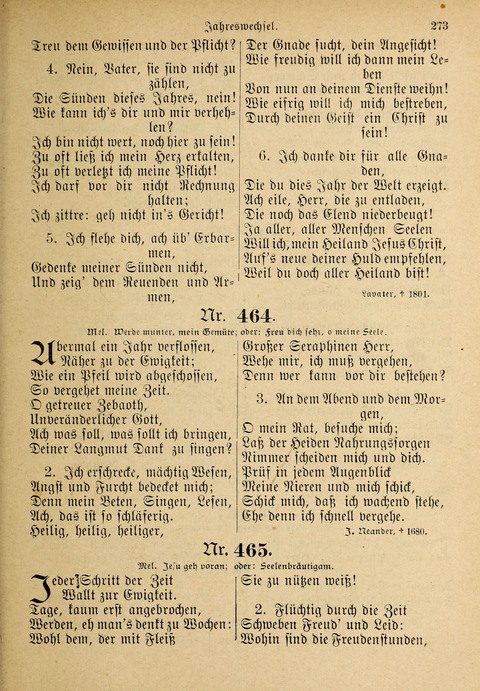 Evangelisches Gesangbuch: für die deutschen Congregational-Gemeinden von Nork-Amerika page 273